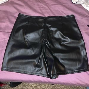 Leather skort
